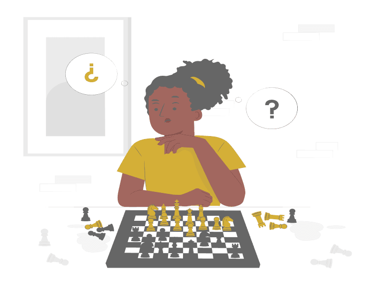 Woman Playing Chess